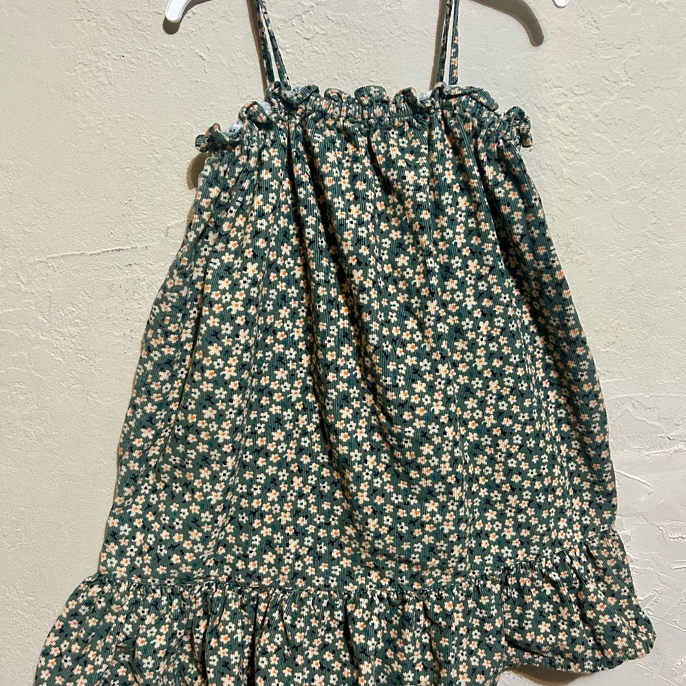Zara Green Floral Dress with Ruffles  #beauty #mode #zaradress